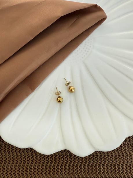 Çelik Gold İri Top Küpe